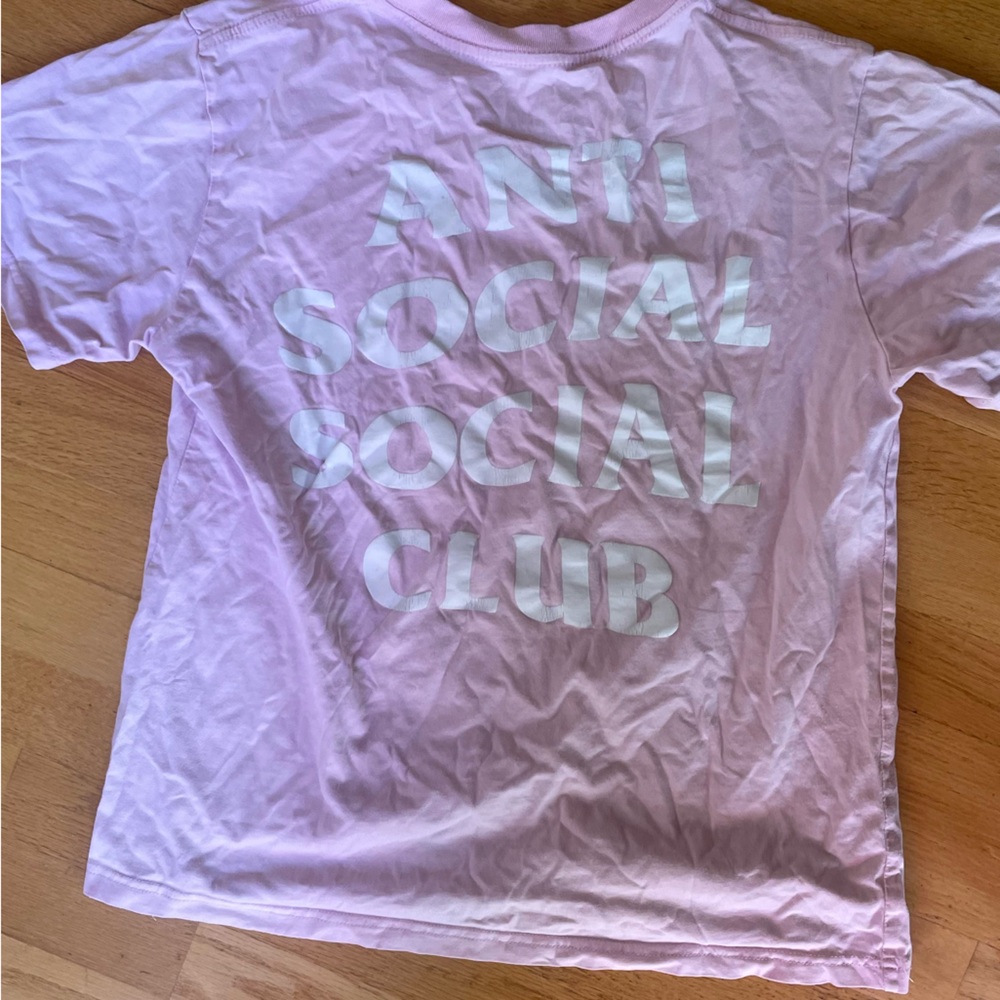Pink anti social club T-shirt